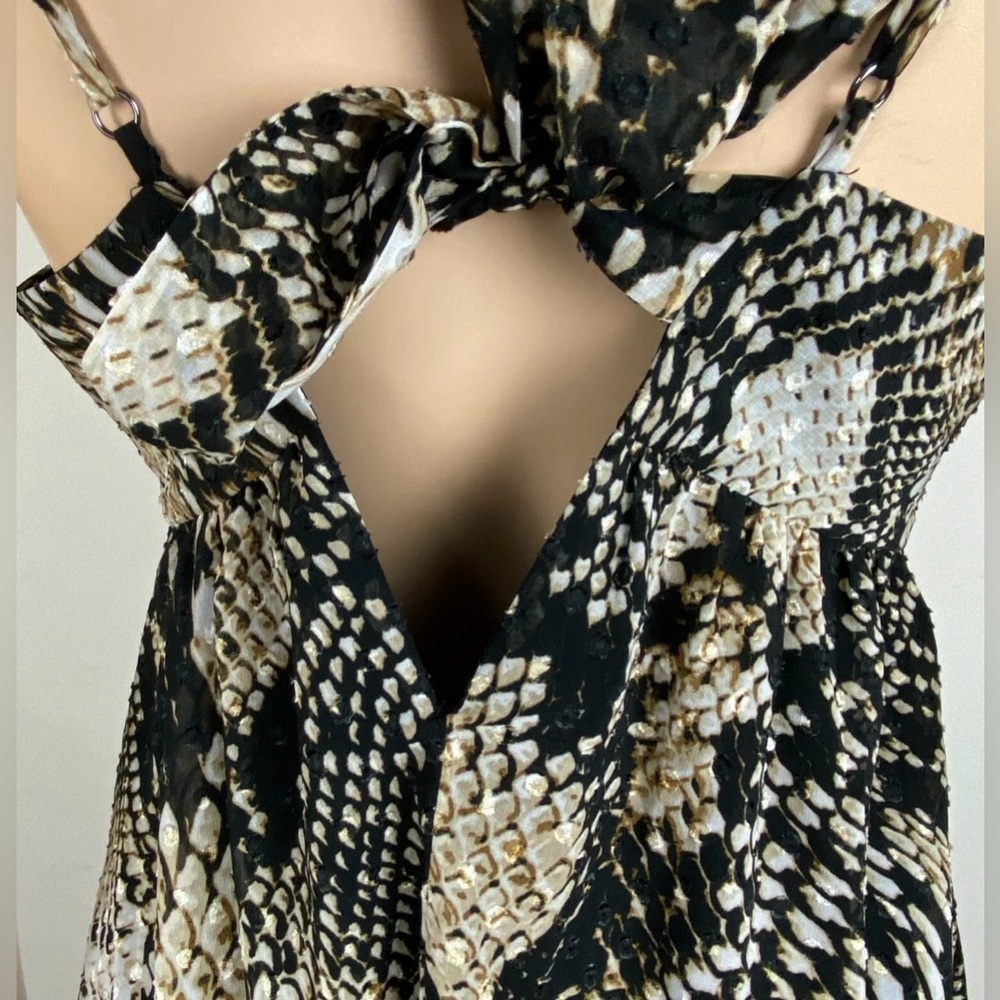 Zara Women’s Snakeskin Print Fit & Flare Mini Dress - Picture 6 of 11